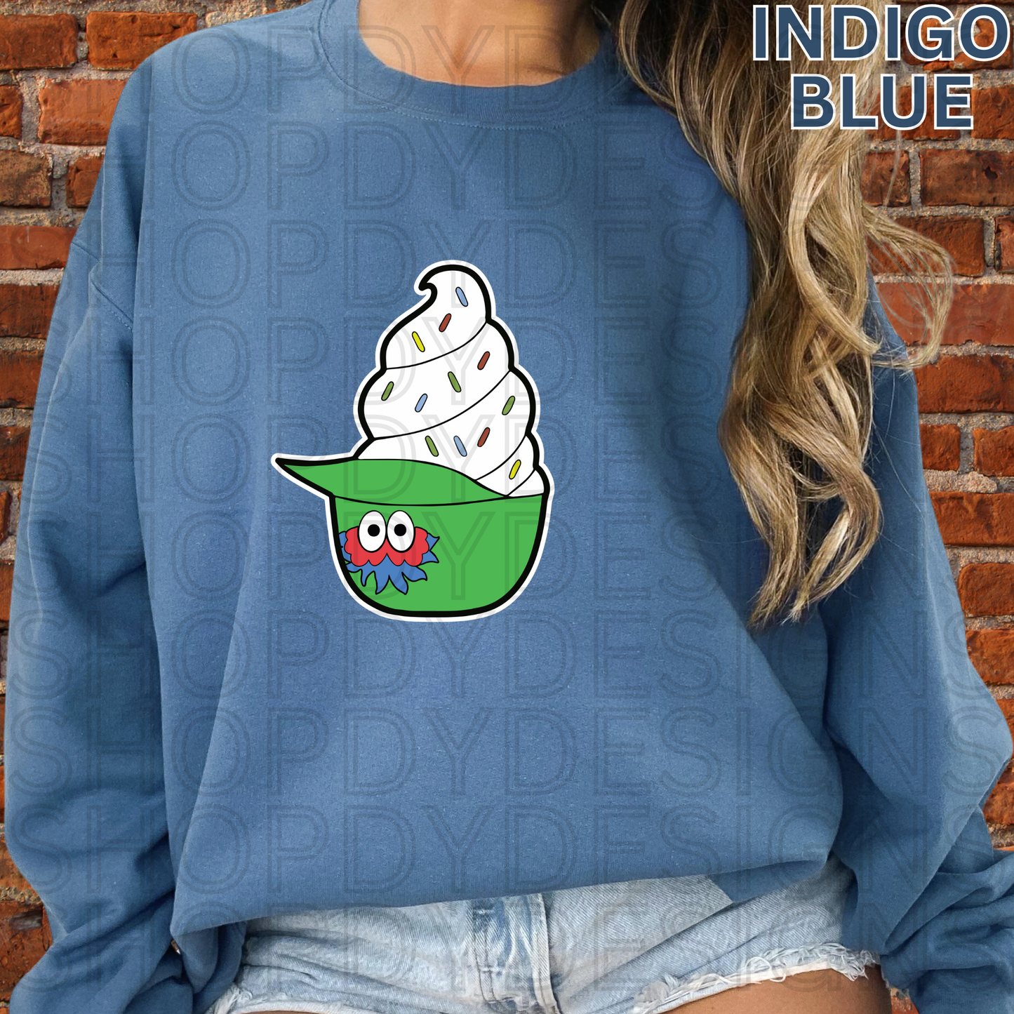 Phillies Phanatic Ice Cream Helmet T-Shirt, Crewneck Sweatshirt, Hoodie