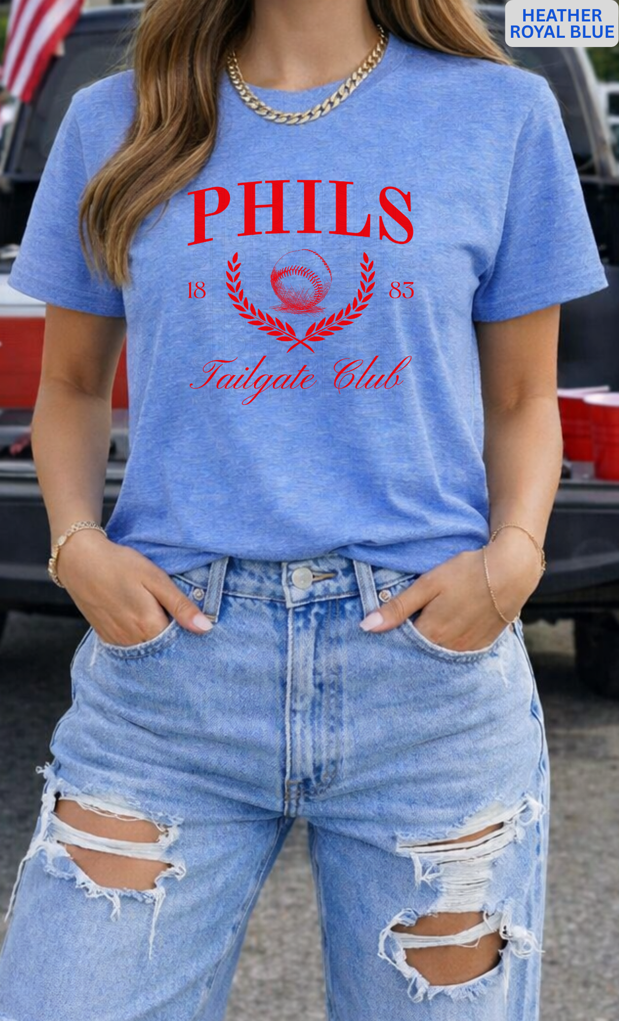 Phils Tailgate Club Shirt | Philly Baseball Fan T-Shirt, Crewneck Sweatshirt, Hoodie