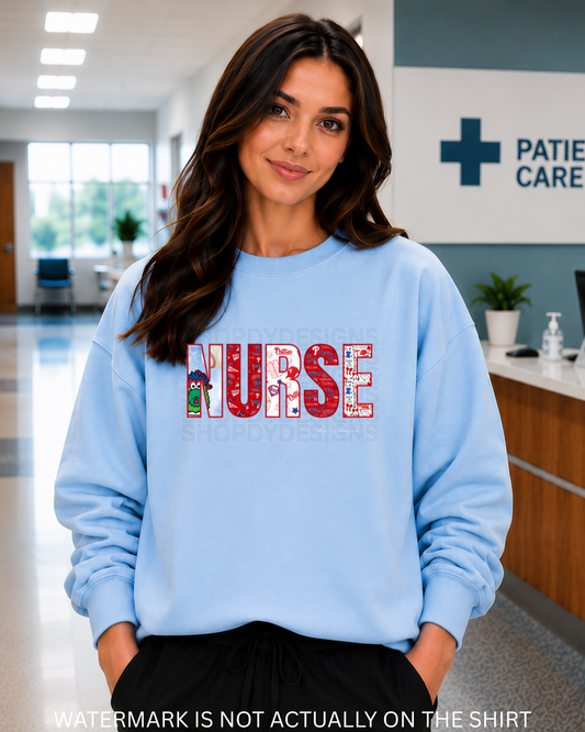 NURSE “Ring the Bell” Philadelphia Baseball Inspired T-Shirt/Crewneck/Hoodie