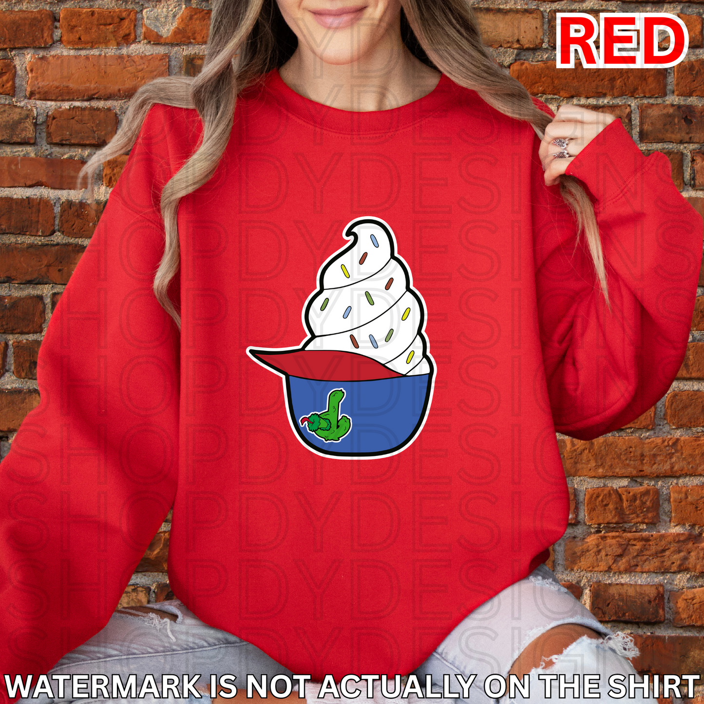 Phillies Phanatic Ice Cream Helmet T-Shirt, Crewneck Sweatshirt, Hoodie