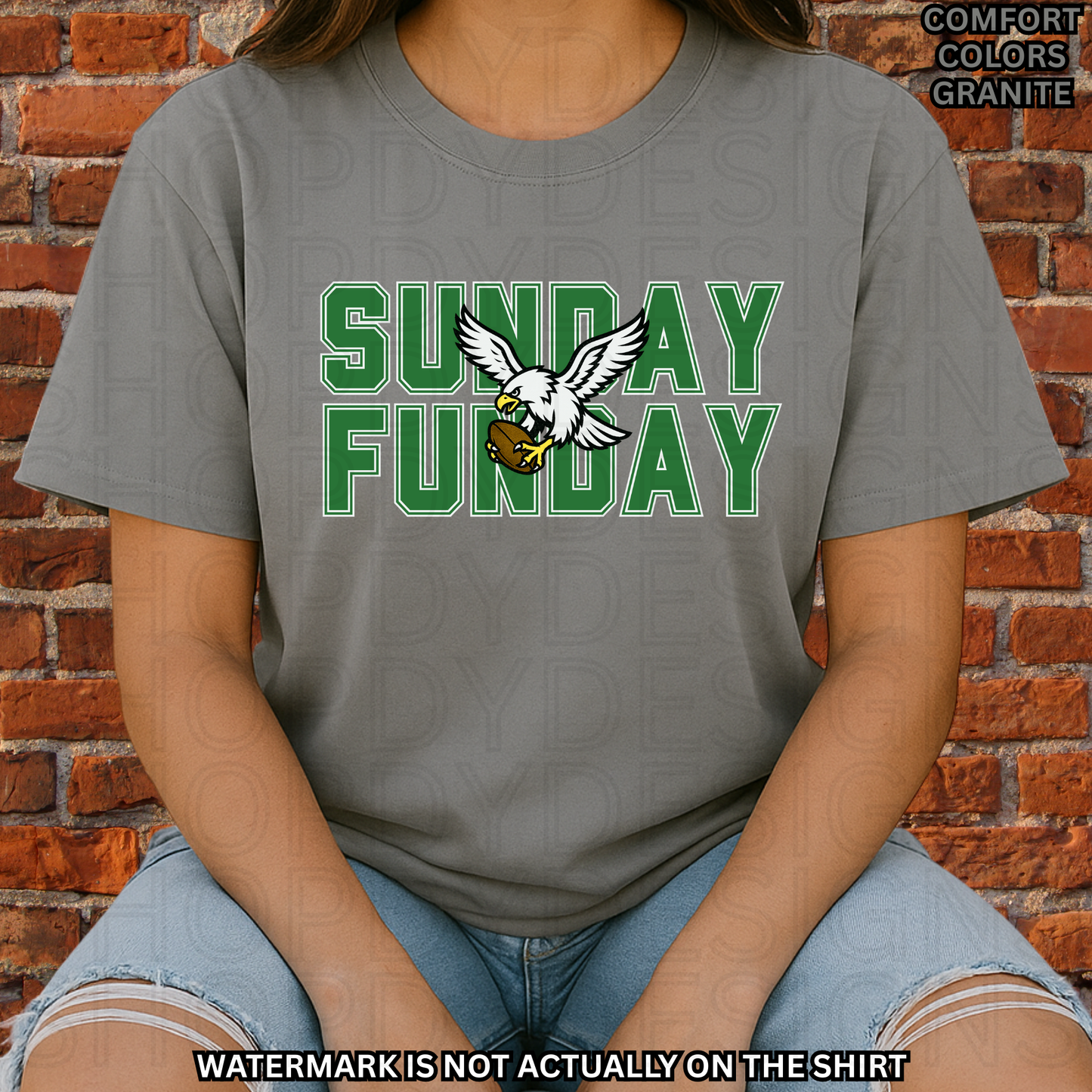 Birds Football Sunday Funday Comfort Colors T-Shirt