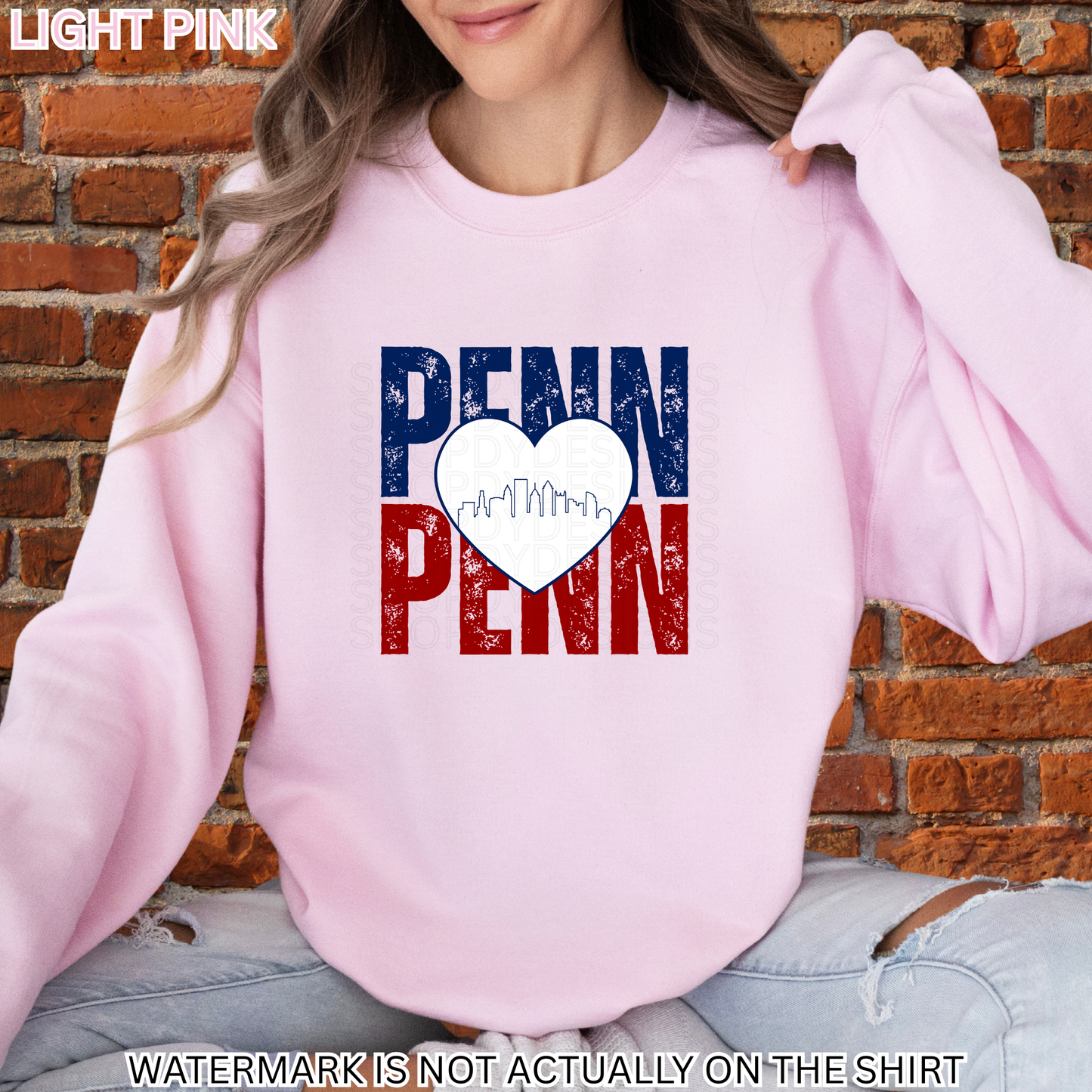 PENN Stacked Heart Philadelphia Skyline Shirt | Philly Healthcare Pride Apparel