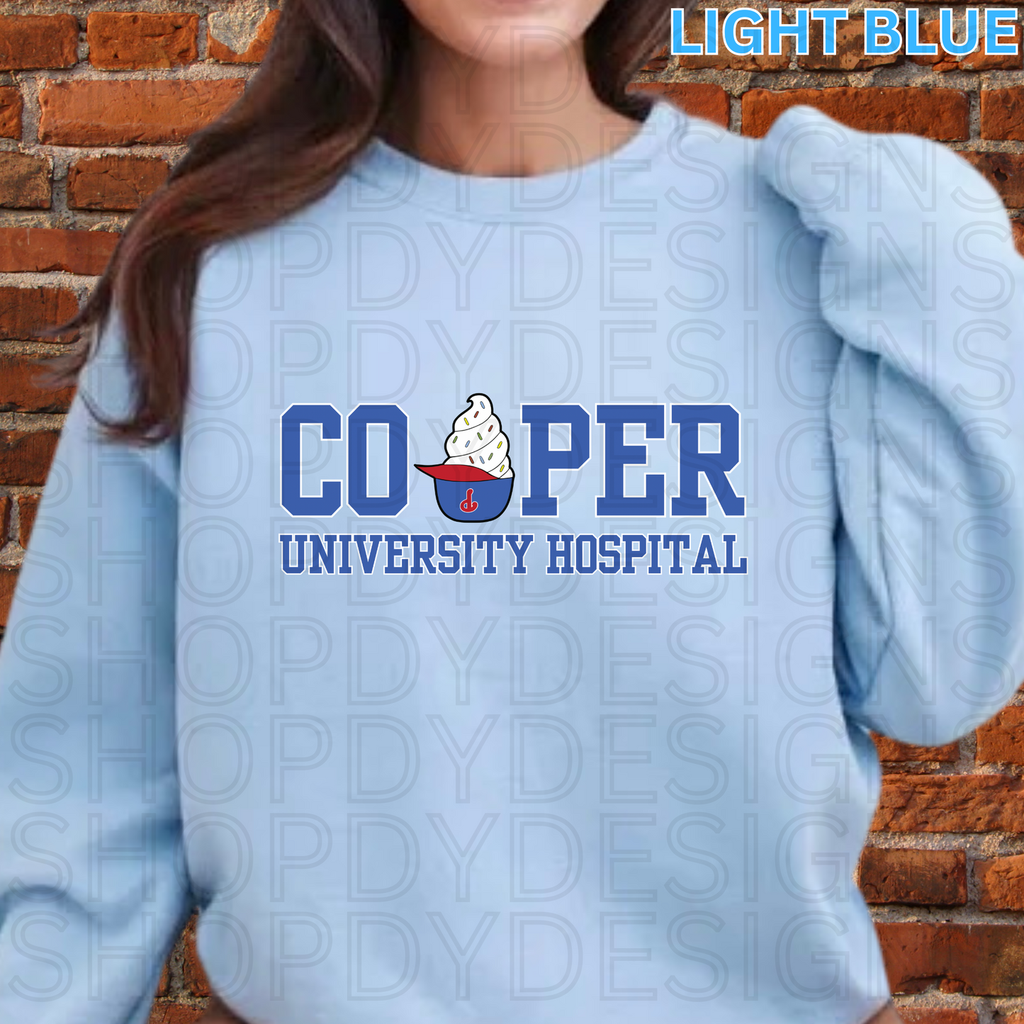 Cooper University Hospital Phillies Ice Cream Helmet Shirt, Crewneck Sweatshirt, Hoodie| Healthcare Worker Apparel