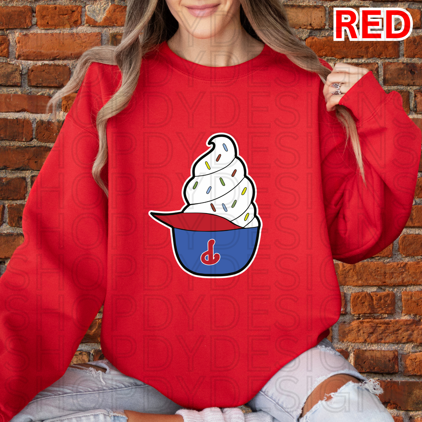 Phillies Ice Cream Helmet T-Shirt, Crewneck Sweatshirt, Hoodie
