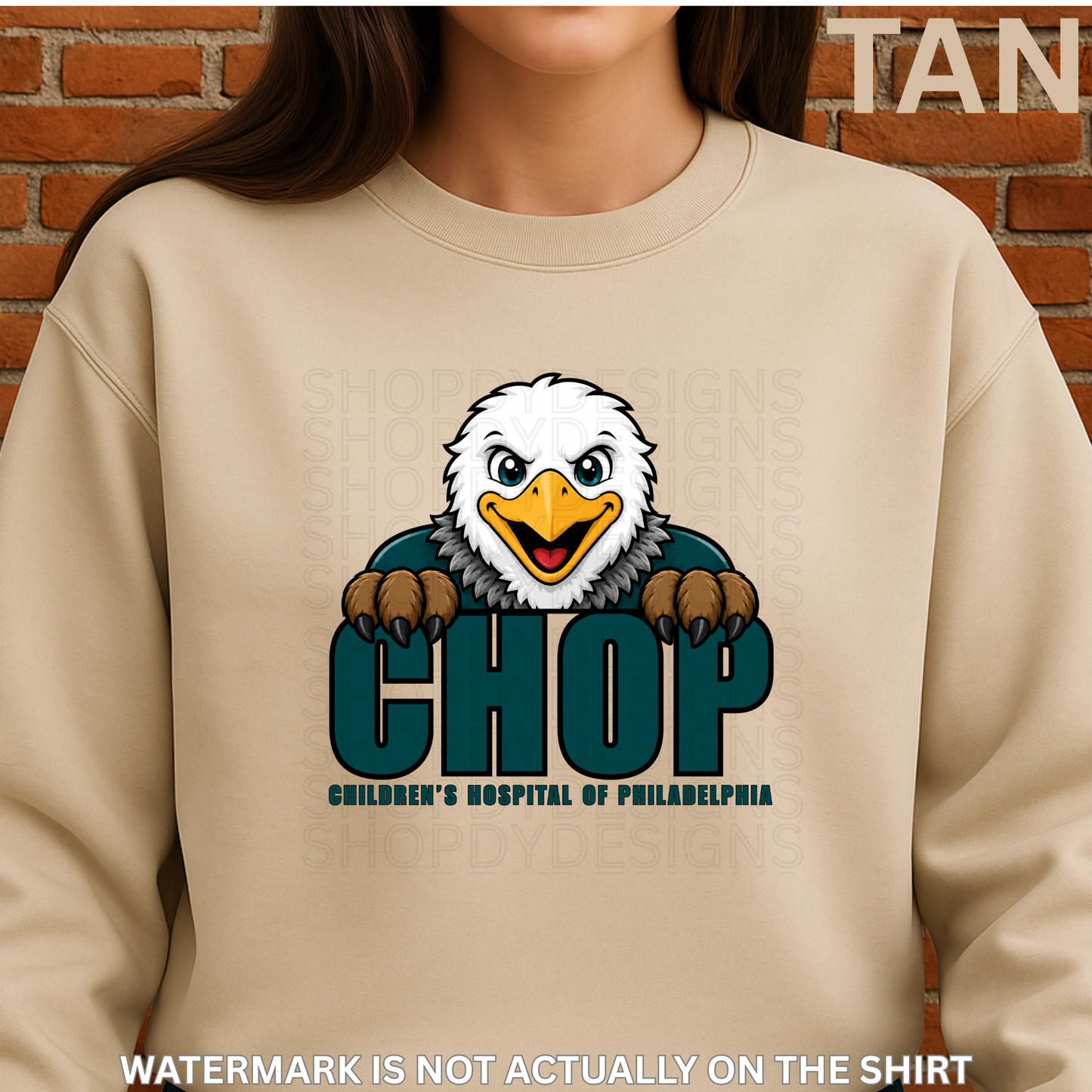 CHOP Philadelphia Football Inspired Mascot “Peek-A-Boo” T-Shirt, Crewneck Sweatshirt & Hoodie