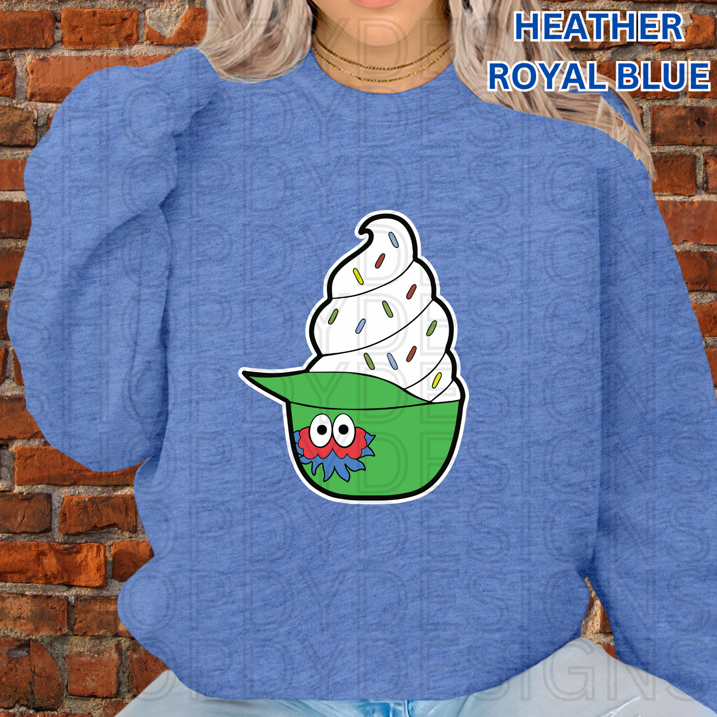 Phillies Phanatic Ice Cream Helmet T-Shirt, Crewneck Sweatshirt, Hoodie