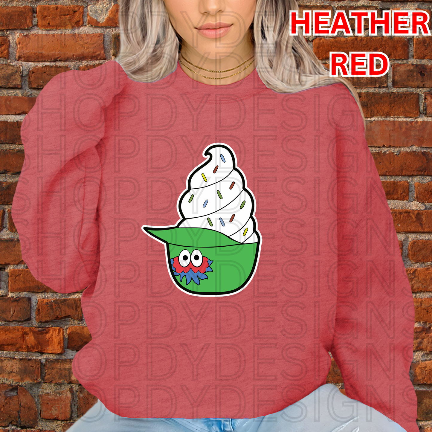 Phillies Phanatic Ice Cream Helmet T-Shirt, Crewneck Sweatshirt, Hoodie