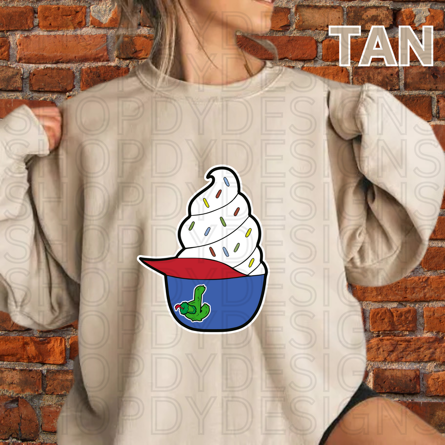 Phillies Phanatic Ice Cream Helmet T-Shirt, Crewneck Sweatshirt, Hoodie