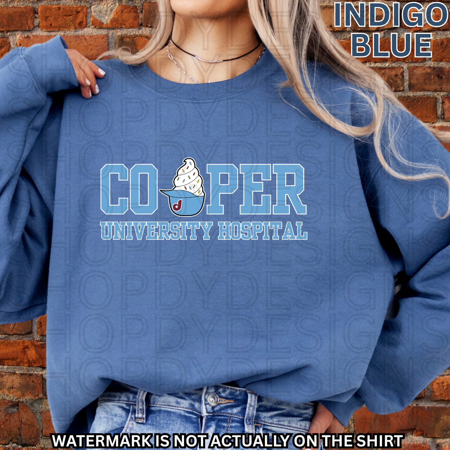 Cooper University Hospital Phillies Ice Cream Helmet Shirt, Crewneck Sweatshirt, Hoodie| Healthcare Worker Apparel
