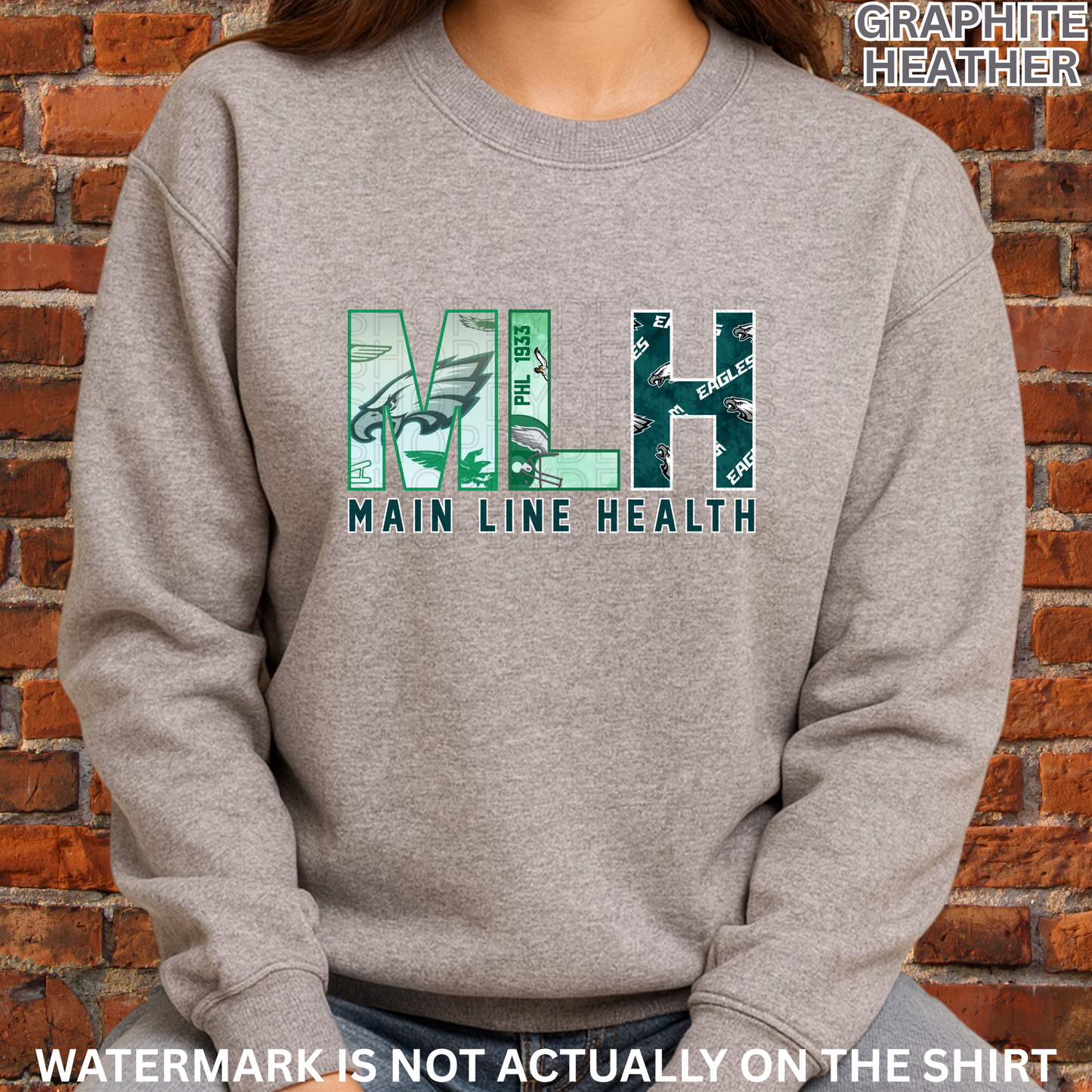 Main Line Health MLH “First Down” Philadelphia Football Inspired T-Shirt/Crewneck/Hoodie