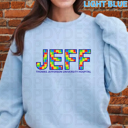 Jefferson Hospital Autism Puzzle Letters T-Shirt/Crewneck/Hoodie