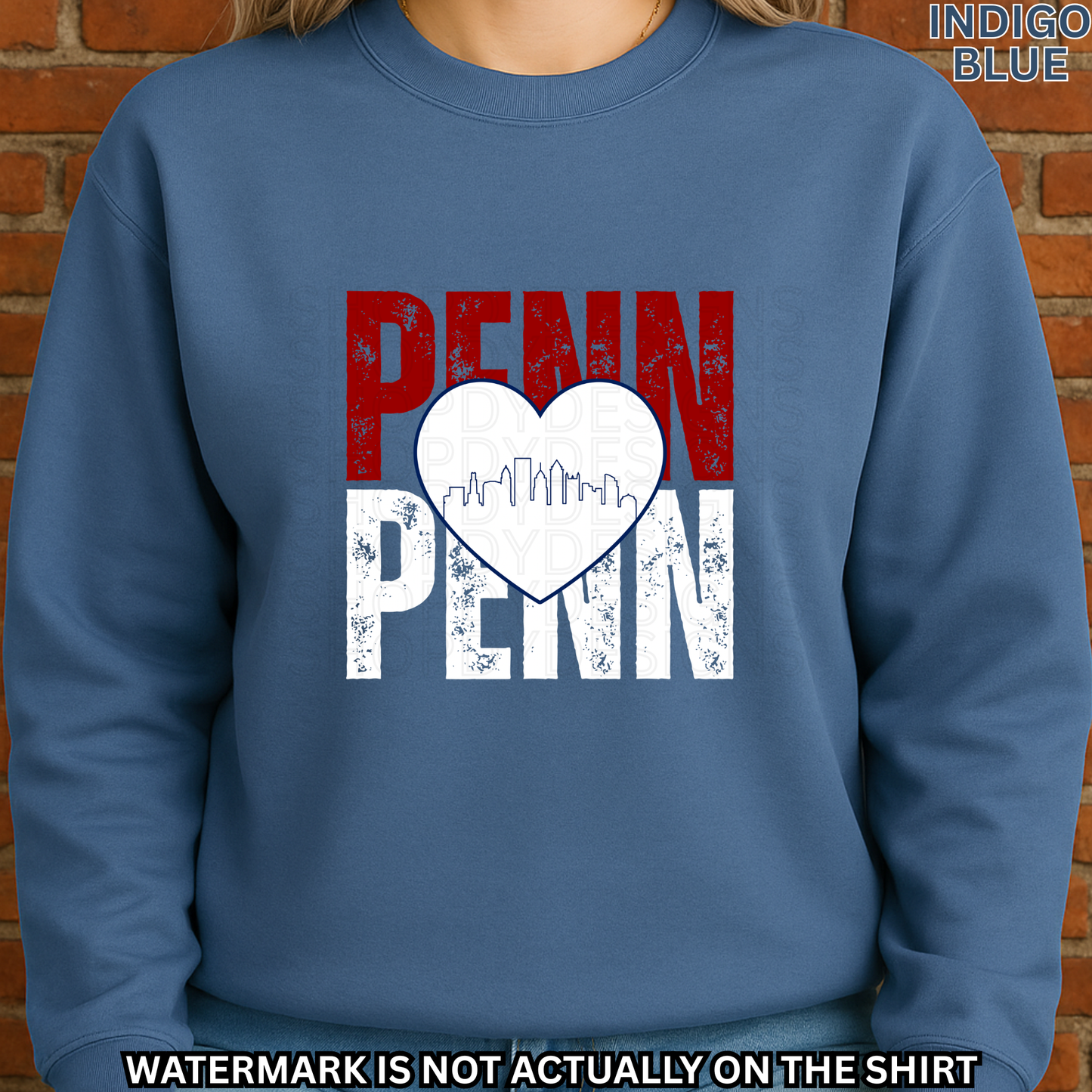 PENN Stacked Heart Philadelphia Skyline Shirt | Philly Healthcare Pride Apparel