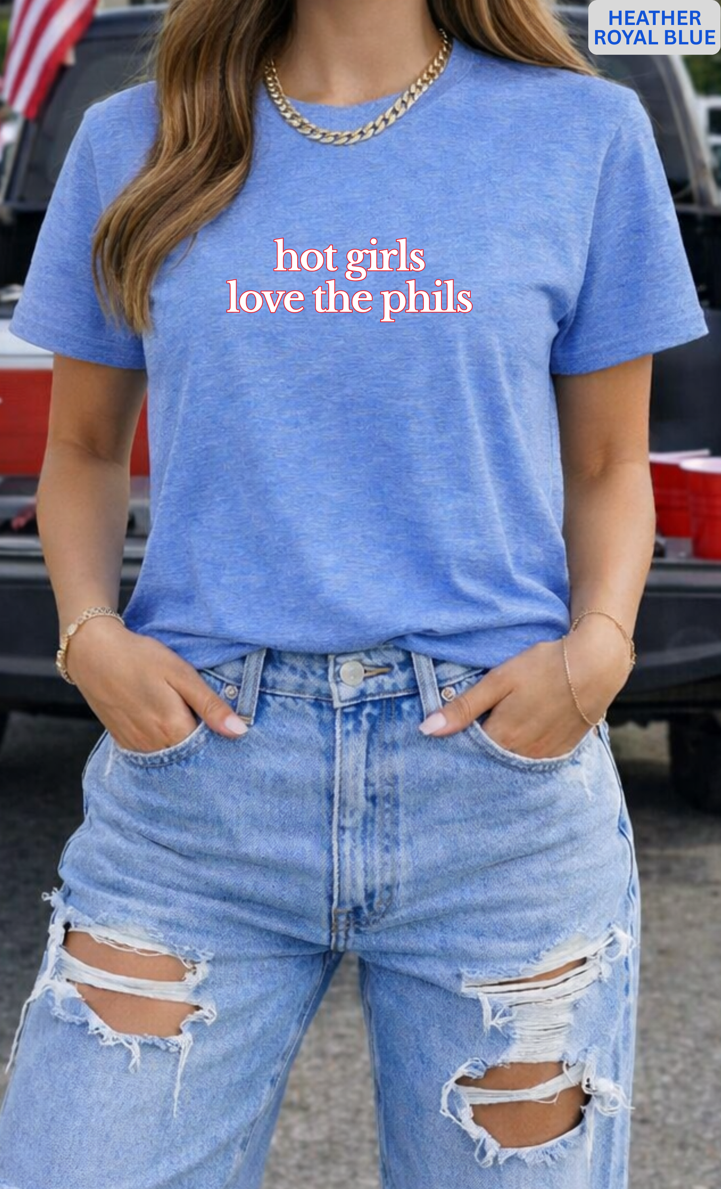 Hot Girls Love the Phils Shirt | Philly Baseball Fan T-Shirt, Crewneck Sweatshirt, Hoodie