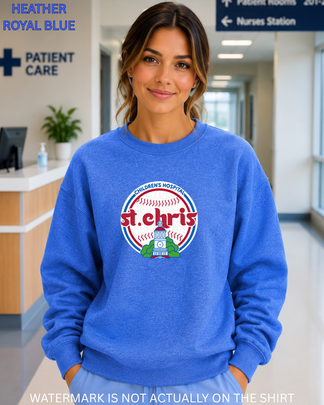 St.  Chris Vintage Philadelphia Baseball Inspired City Hall T-Shirt, Crewneck Sweatshirt & Hoodie