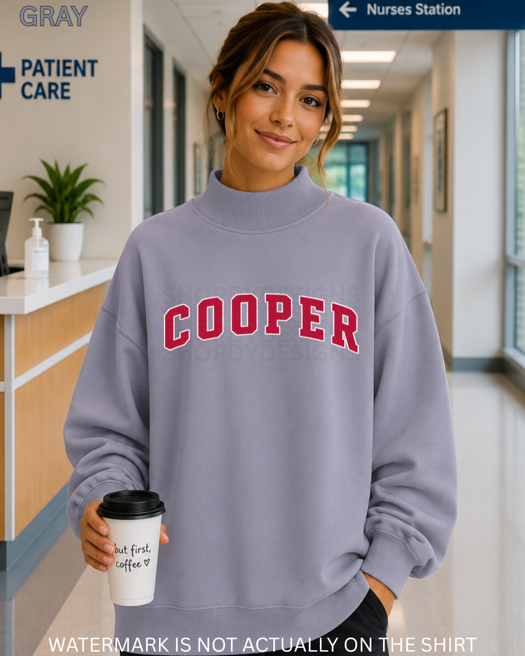 Cooper Varsity Mockneck Oversized Sweatshirt