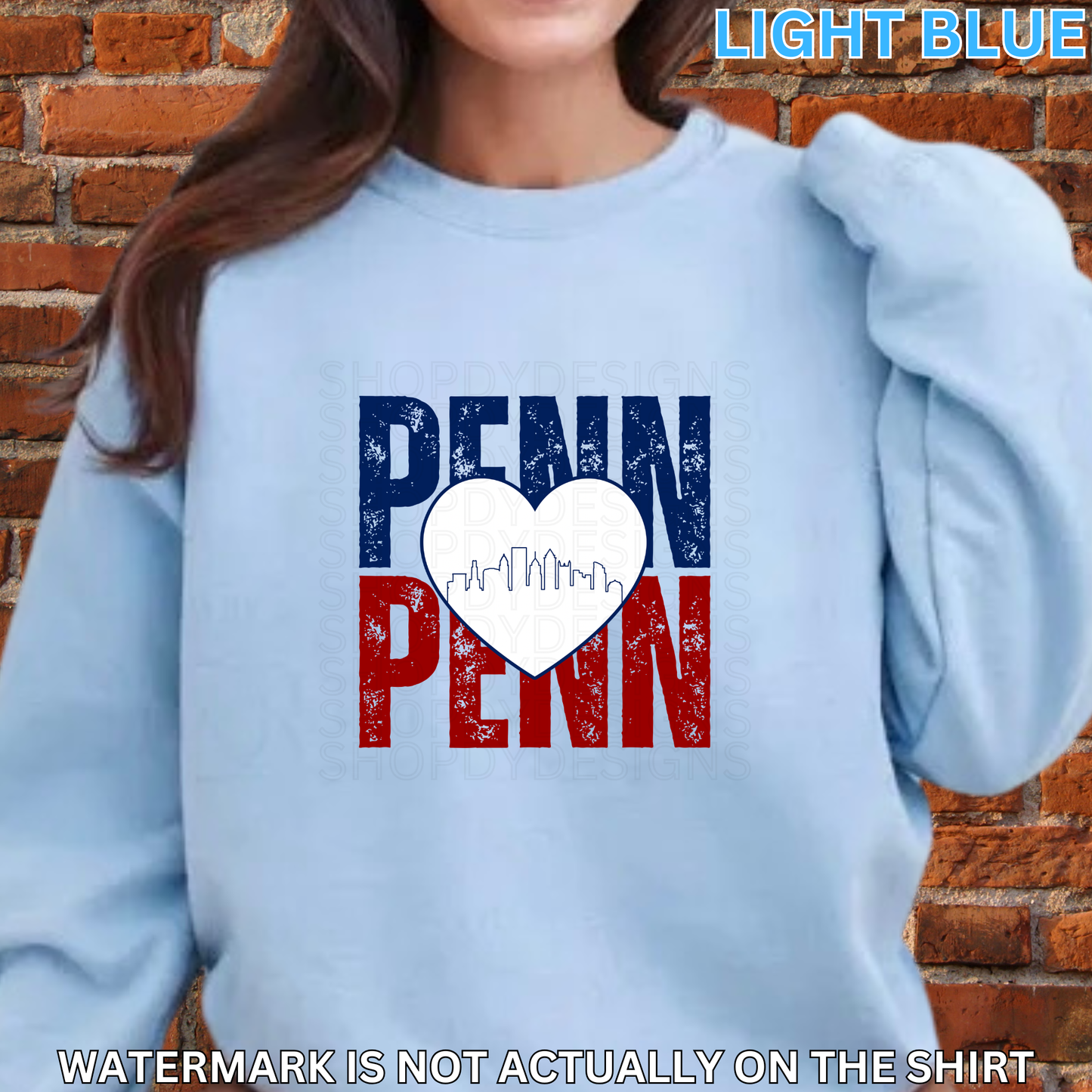PENN Stacked Heart Philadelphia Skyline Shirt | Philly Healthcare Pride Apparel