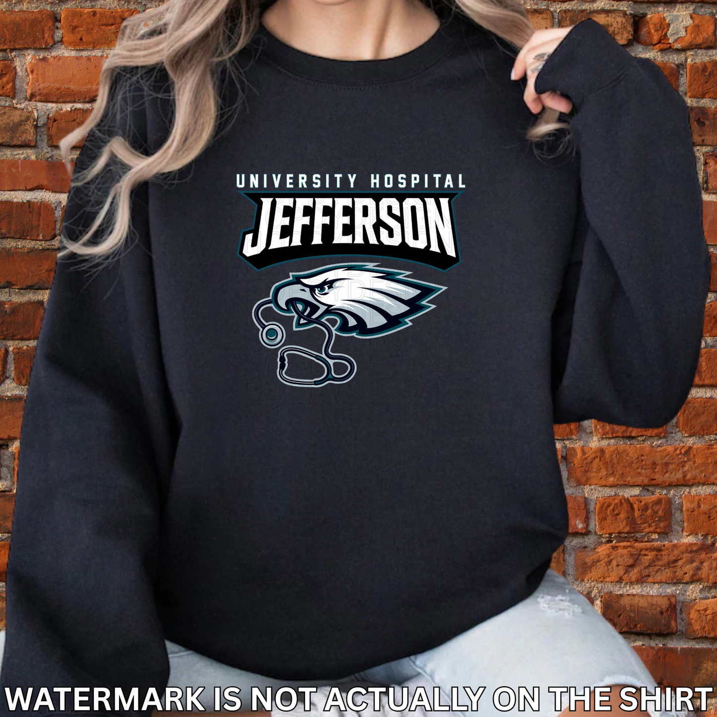 Jefferson Hospital Philadelphia Birds Football Inspired Shirt, Crewneck Sweatshirt, Hoodie| Healthcare Worker Apparel