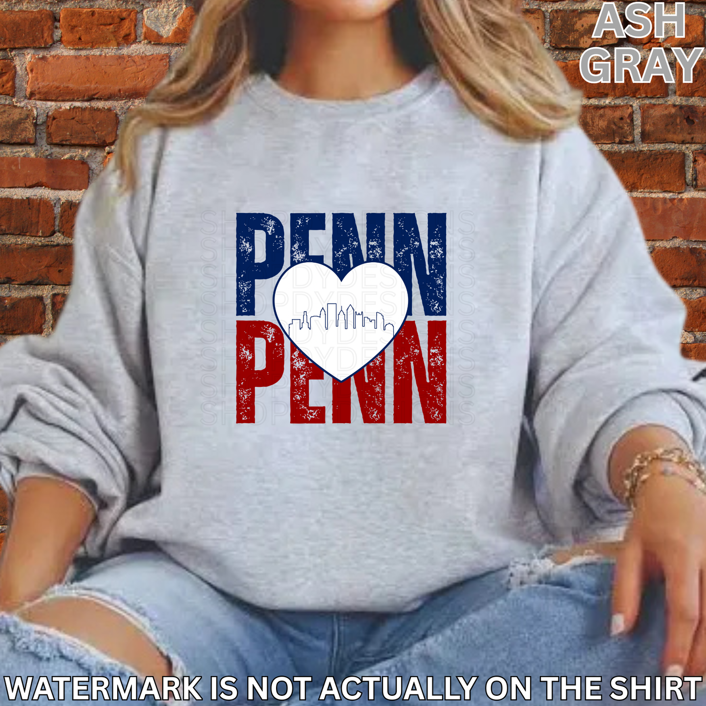 PENN Stacked Heart Philadelphia Skyline Shirt | Philly Healthcare Pride Apparel