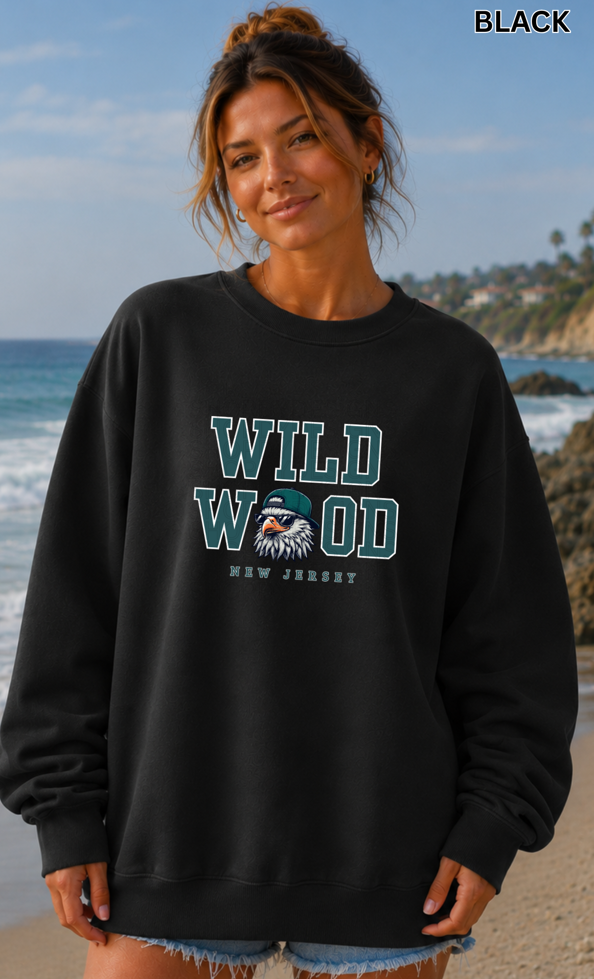 Wildwood Philly Football Inspired Beach Vibes T-Shirt, Crewneck Sweatshirt & Hoodie