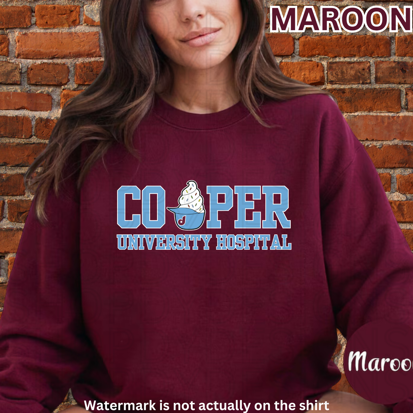 Cooper University Hospital Phillies Ice Cream Helmet Shirt, Crewneck Sweatshirt, Hoodie| Healthcare Worker Apparel