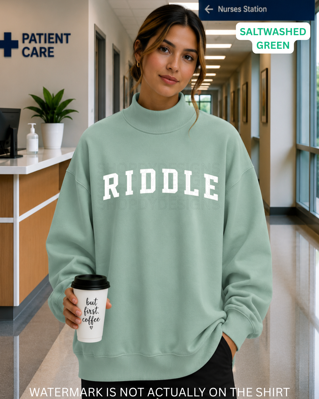 Riddle Varsity Mockneck Oversized Sweatshirt