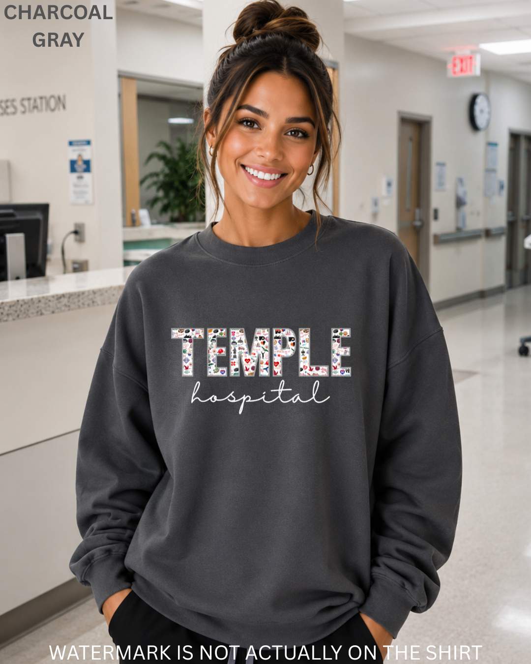 Temple Hospital Philadelphia Sports Inspired Collage T-Shirt, Sweatshirt & Hoodie