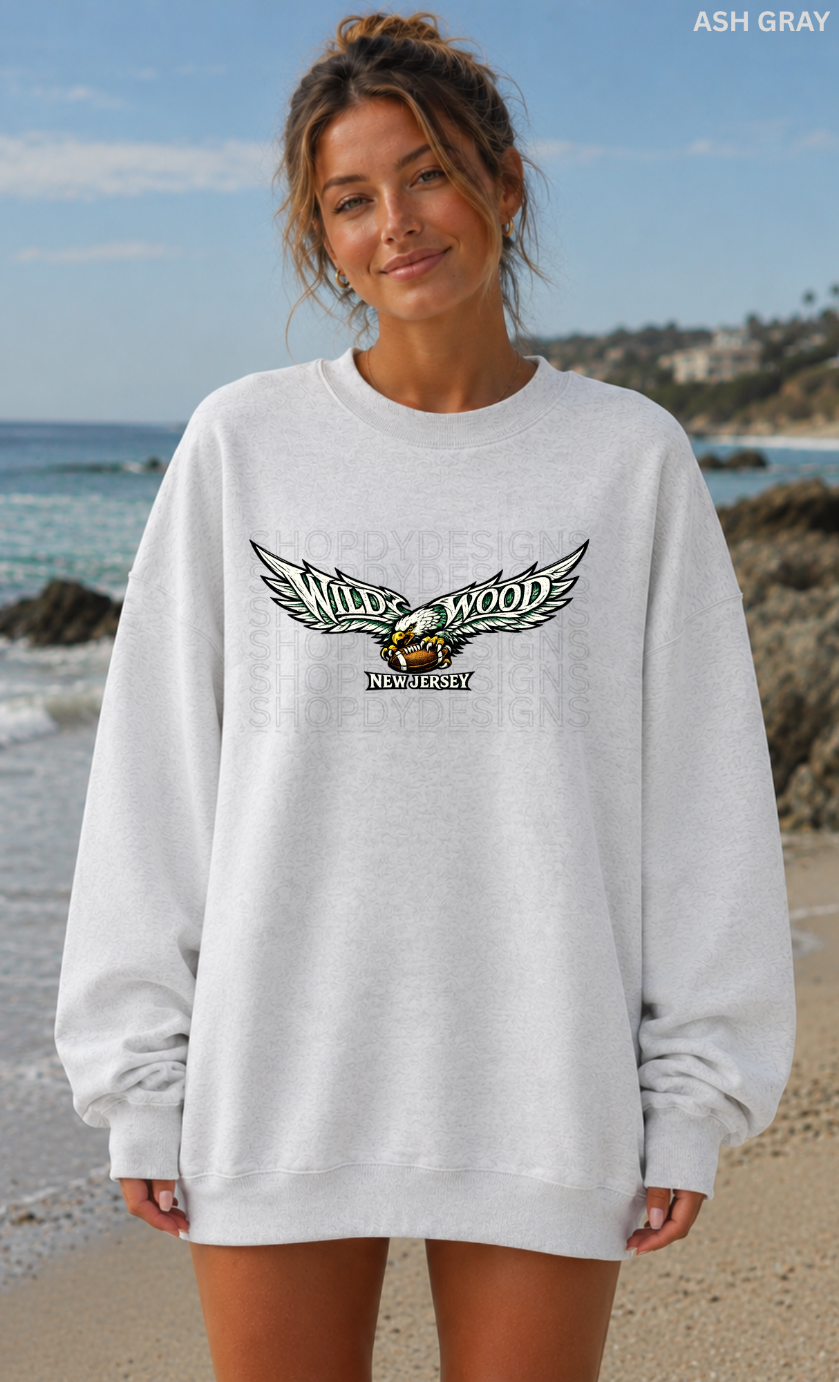Wildwood Philly Football Inspired Vintage Eagle Wings Shirt, Hoodie & Crewneck Sweatshirt