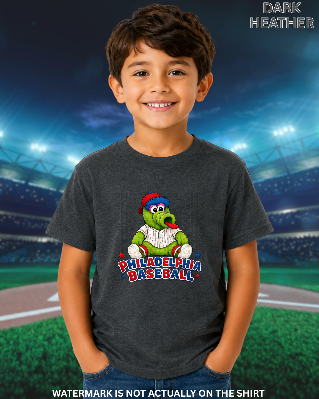 Philadelphia Baseball Inspired Youth Mascot Graphic Tee | Youth T-Shirt