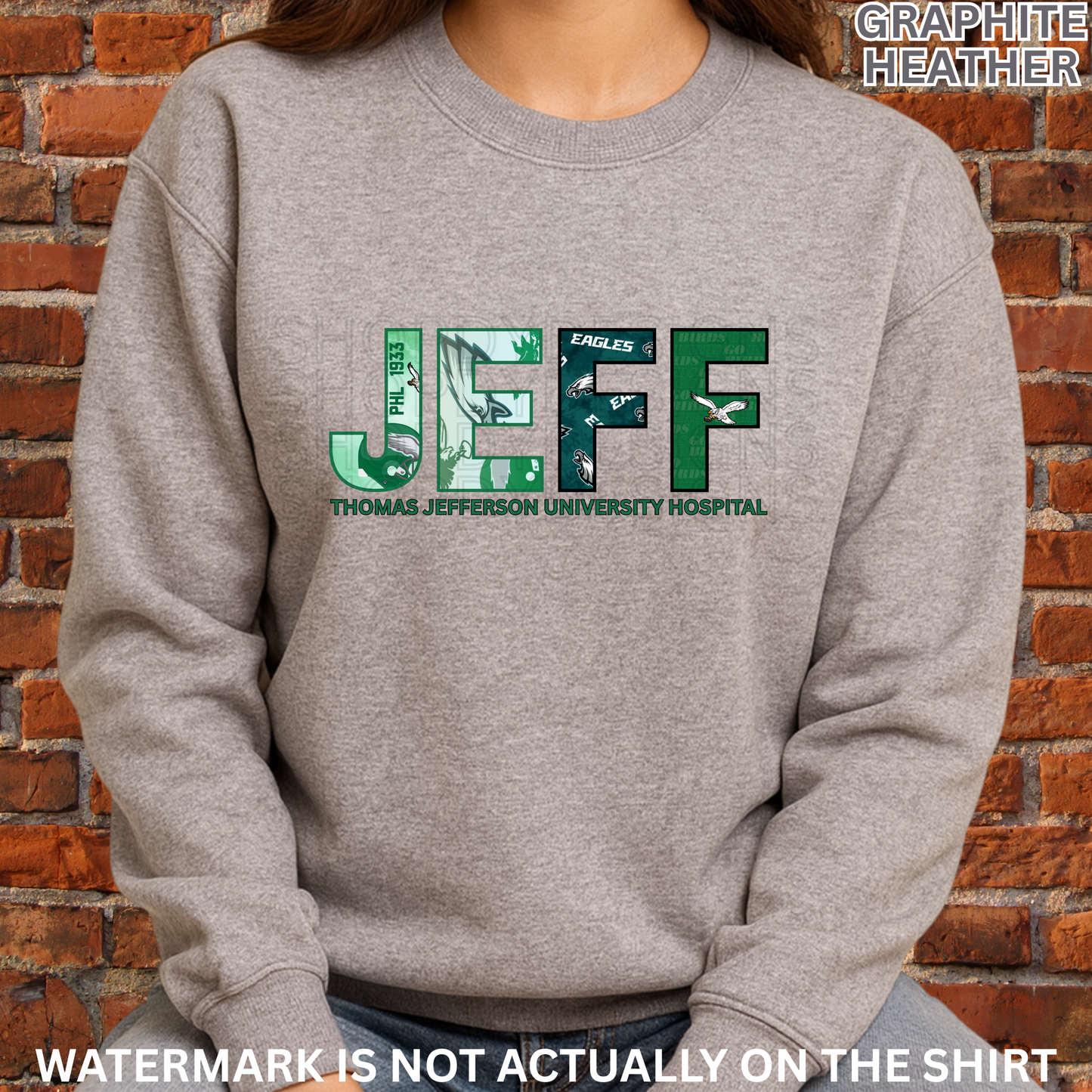 Jefferson Hospital “First Down” Philadelphia Football Inspired Shirt, Crewneck Sweatshirt, Hoodie| Healthcare Worker Apparel