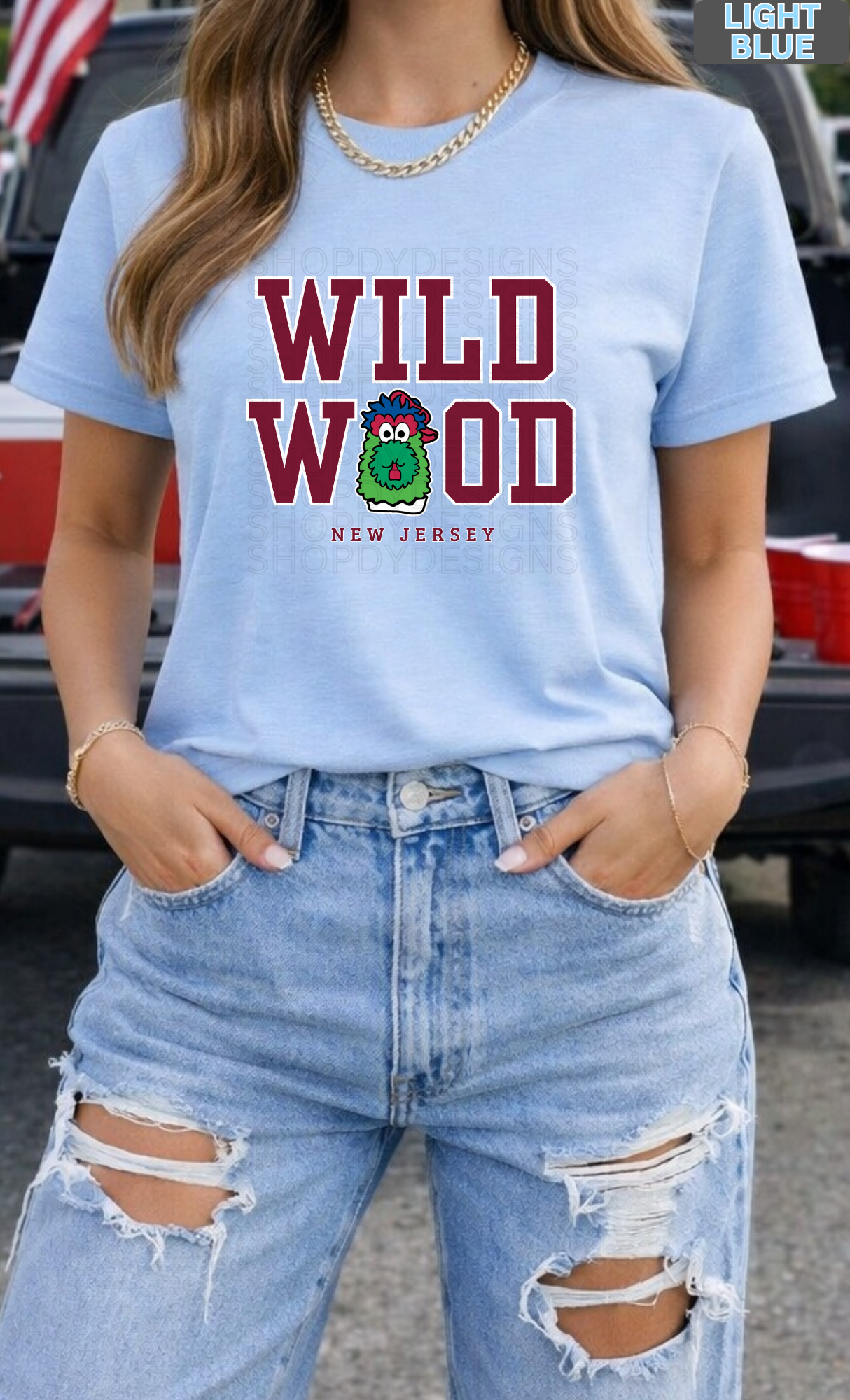 Wildwood Philly Baseball Mascot Inspired Shirt | Vintage Wildwood NJ Beach Tee, Crewneck & Hoodie
