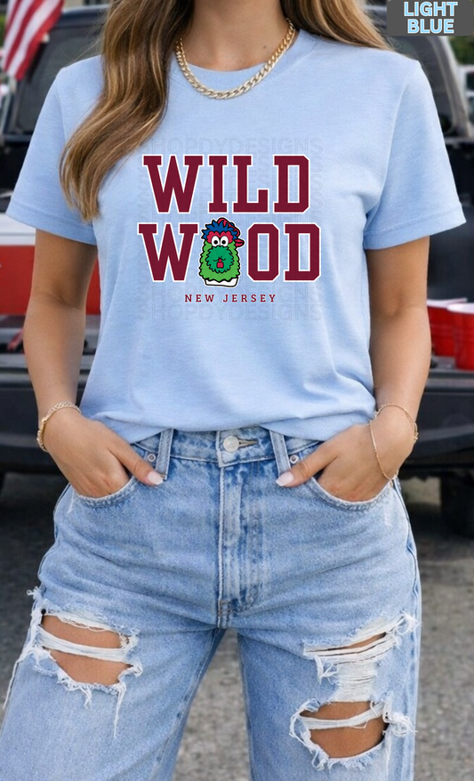 Wildwood Philly Baseball Mascot Inspired Shirt | Vintage Wildwood NJ Beach Tee, Crewneck & Hoodie