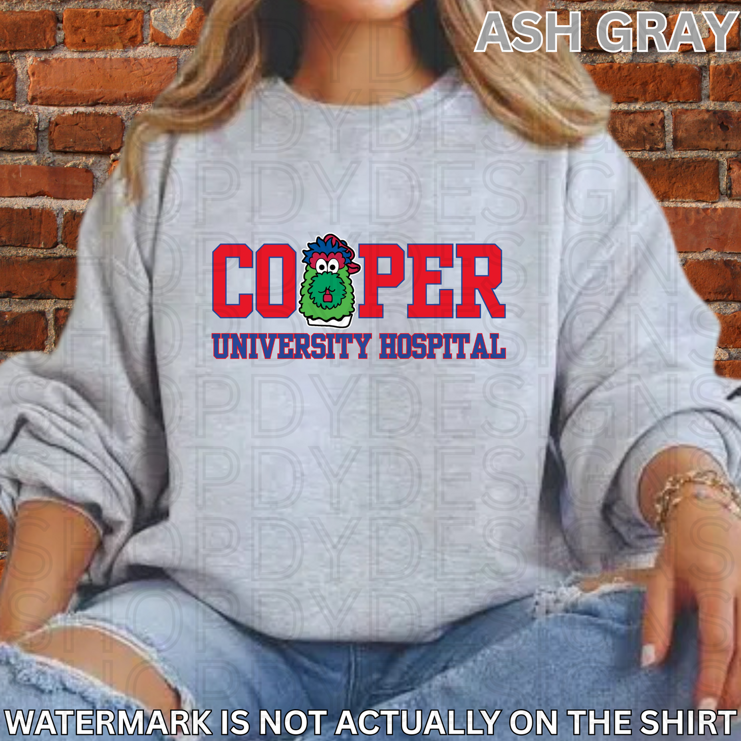 Cooper University Hospital Phillie Phanatic Shirt, Crewneck Sweatshirt, Hoodie| Healthcare Worker Apparel