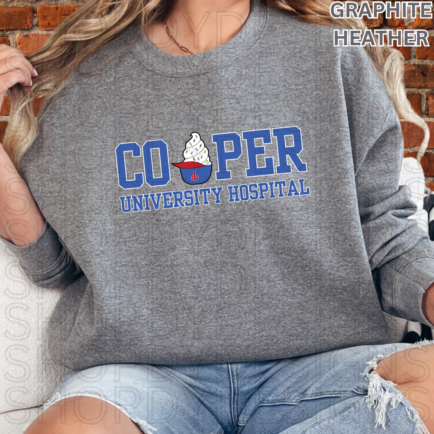 Cooper University Hospital Phillies Ice Cream Helmet Shirt, Crewneck Sweatshirt, Hoodie| Healthcare Worker Apparel