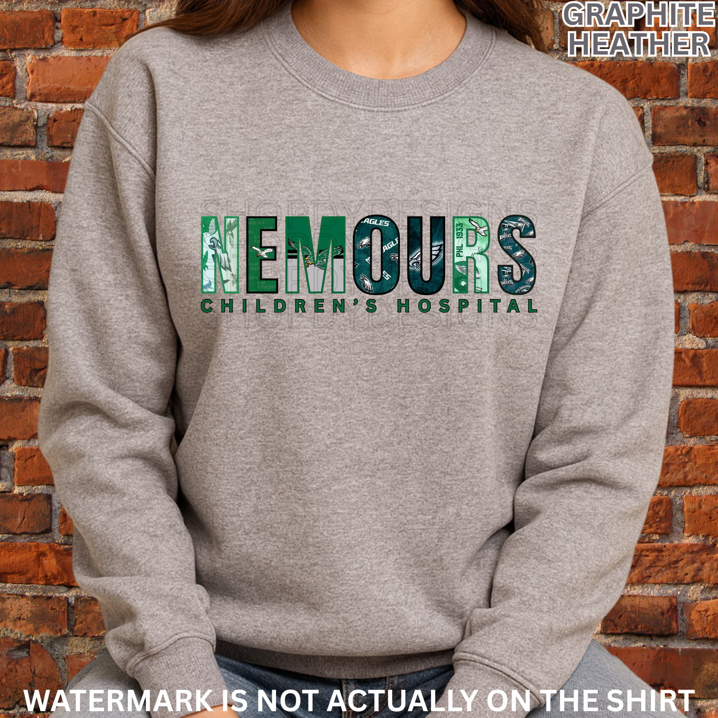 Nemours Children’s Hospital “First Down” Philadelphia Football Inspired Shirt, Crewneck Sweatshirt, Hoodie| Healthcare Worker Apparel