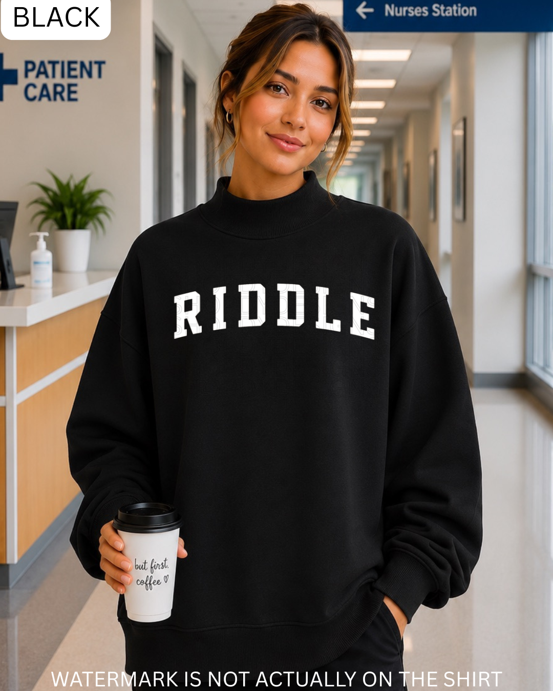 Riddle Varsity Mockneck Oversized Sweatshirt