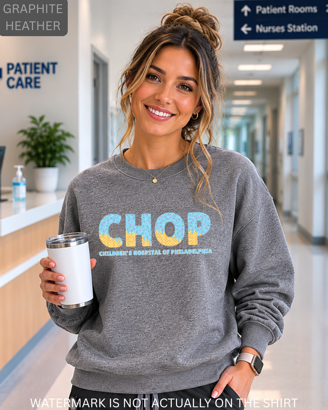 CHOP Ice Cream Drip T-Shirt, Crewneck Sweatshirt & Hoodie | Trendy Healthcare Apparel