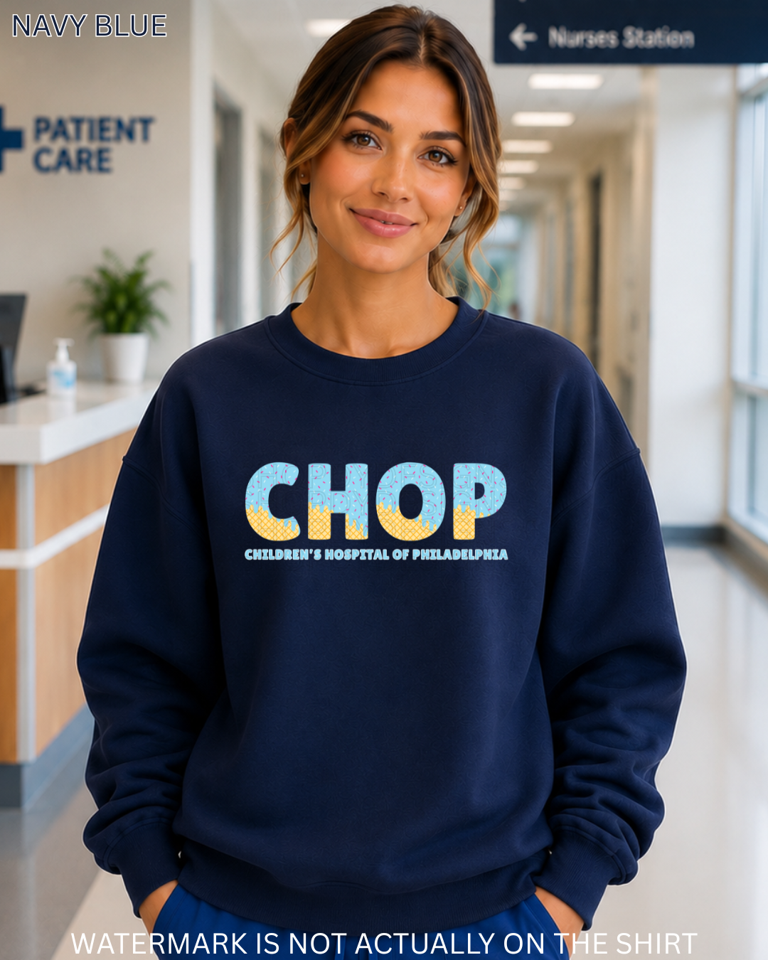 CHOP Ice Cream Drip T-Shirt, Crewneck Sweatshirt & Hoodie | Trendy Healthcare Apparel
