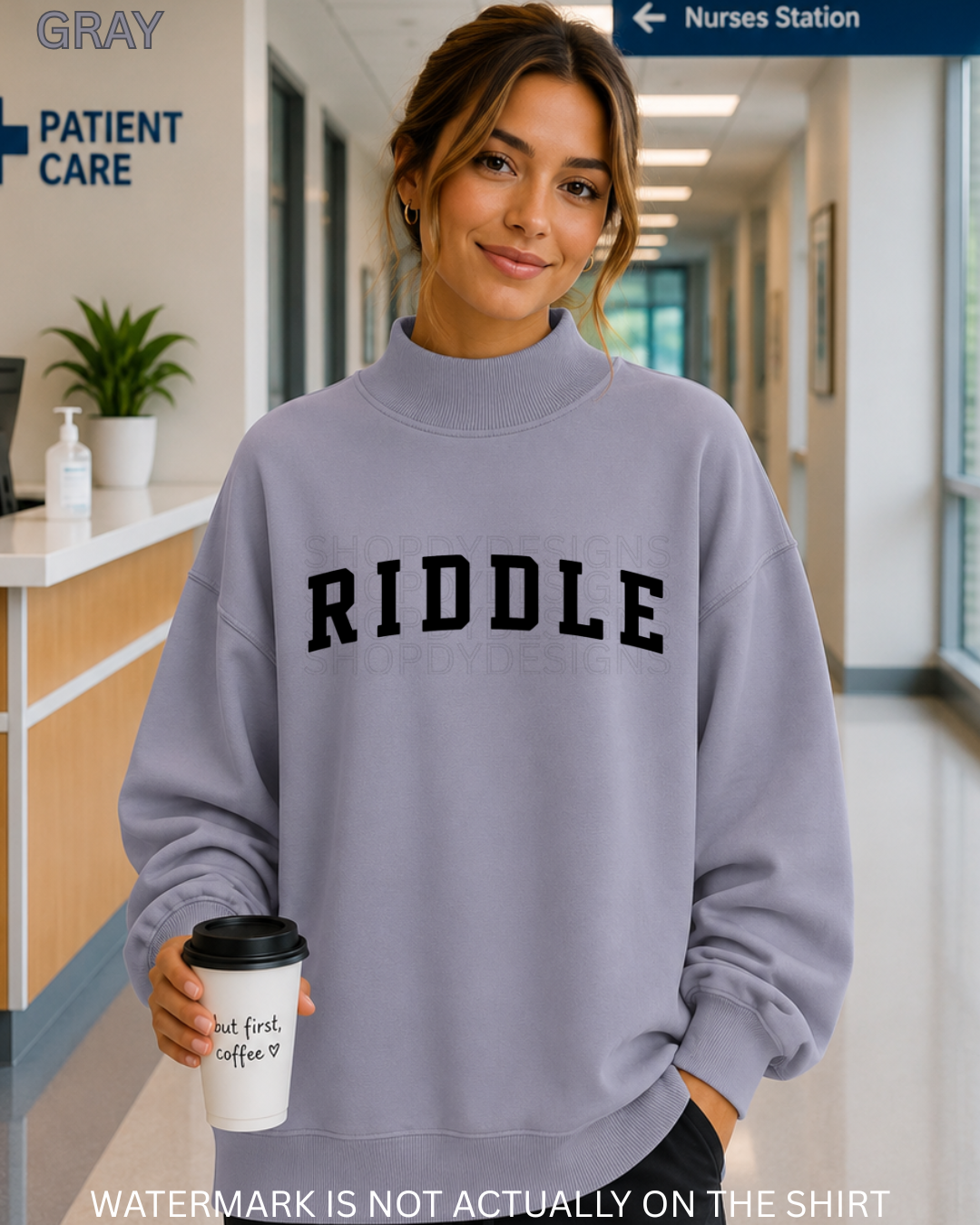 Riddle Varsity Mockneck Oversized Sweatshirt
