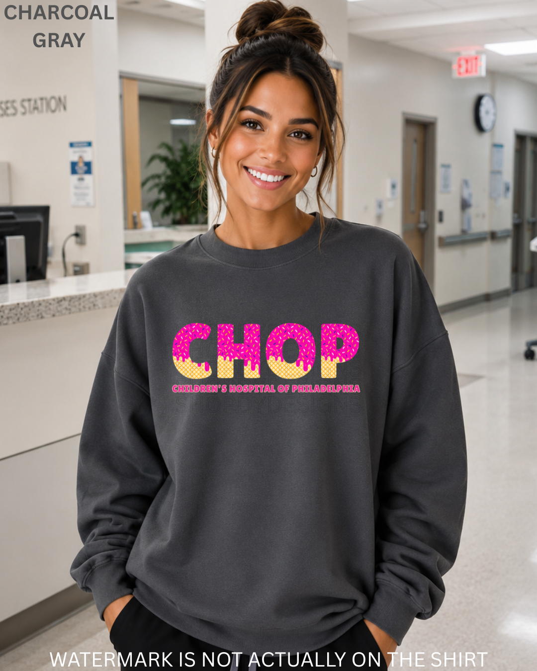 CHOP Ice Cream Drip T-Shirt, Crewneck Sweatshirt & Hoodie | Trendy Healthcare Apparel