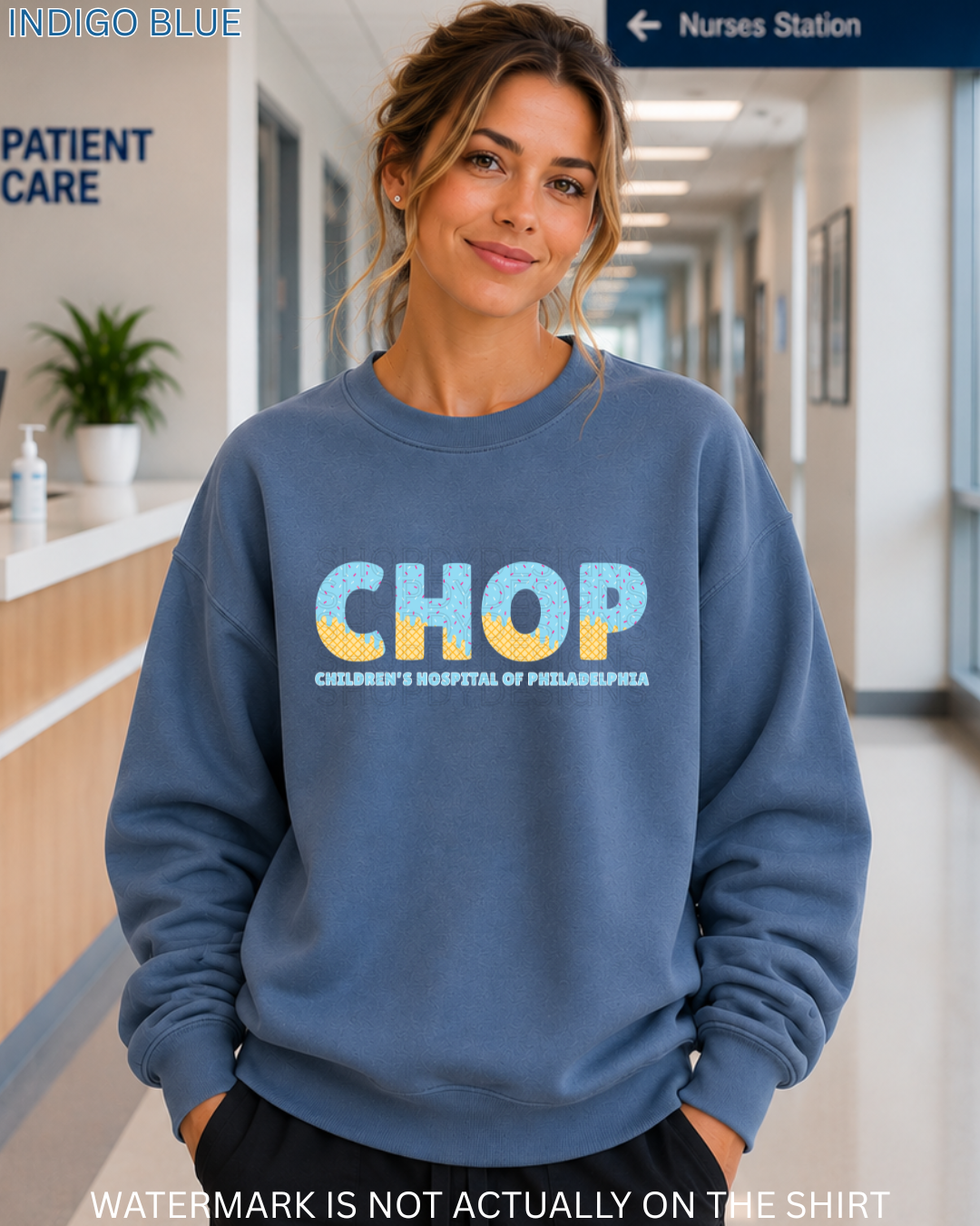 CHOP Ice Cream Drip T-Shirt, Crewneck Sweatshirt & Hoodie | Trendy Healthcare Apparel