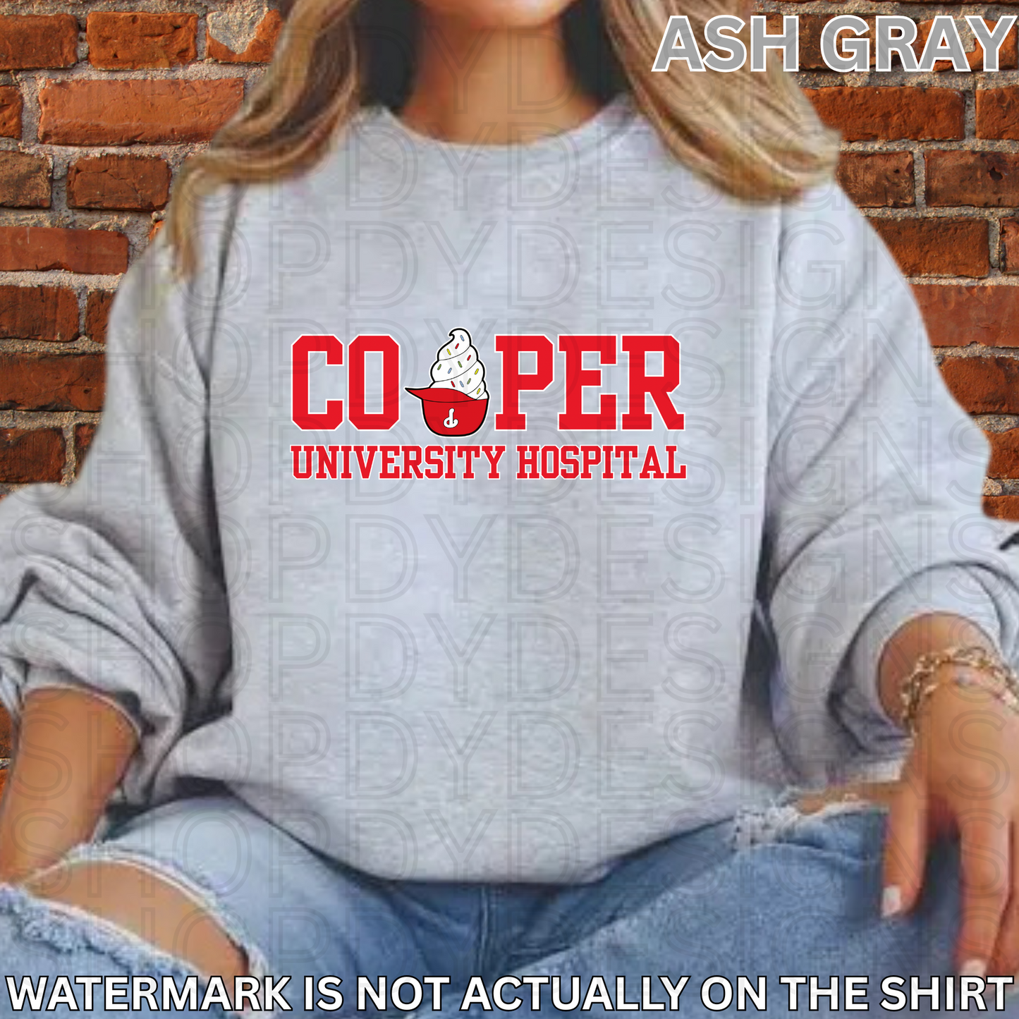 Cooper University Hospital Phillies Ice Cream Helmet Shirt, Crewneck Sweatshirt, Hoodie| Healthcare Worker Apparel