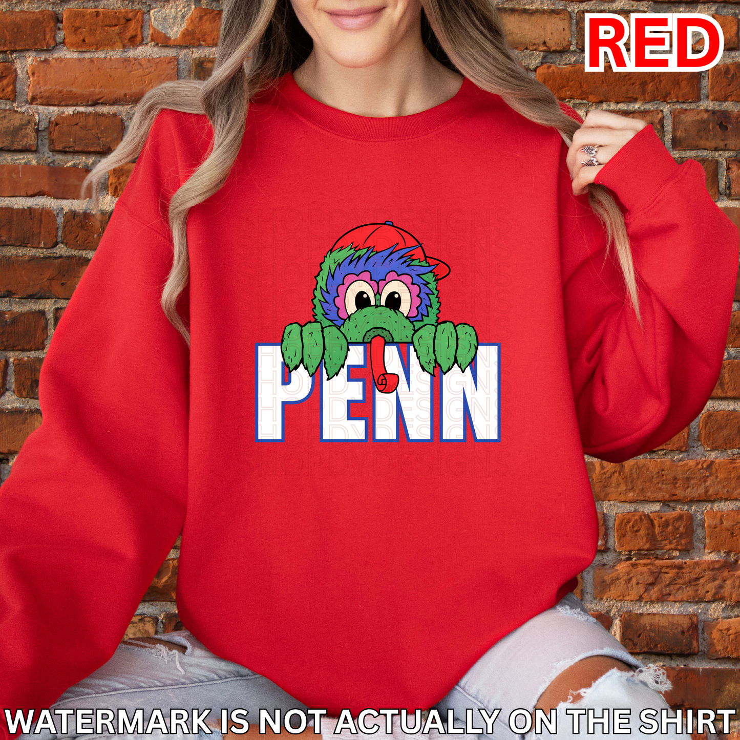 Penn Philadelphia Baseball Mascot Inspired “Peek-A-Boo” T-Shirt, Sweatshirt & Hoodie