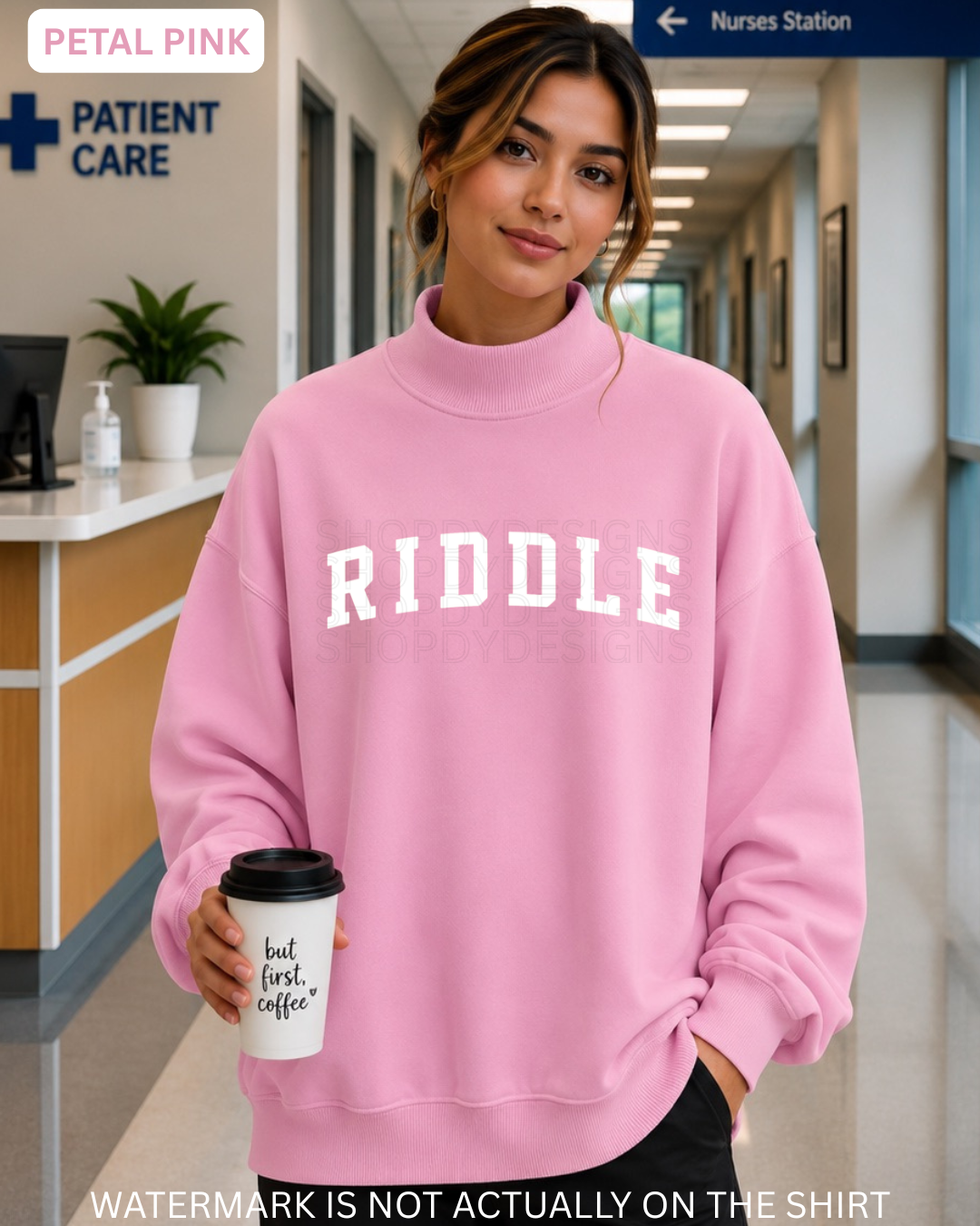 Riddle Varsity Mockneck Oversized Sweatshirt