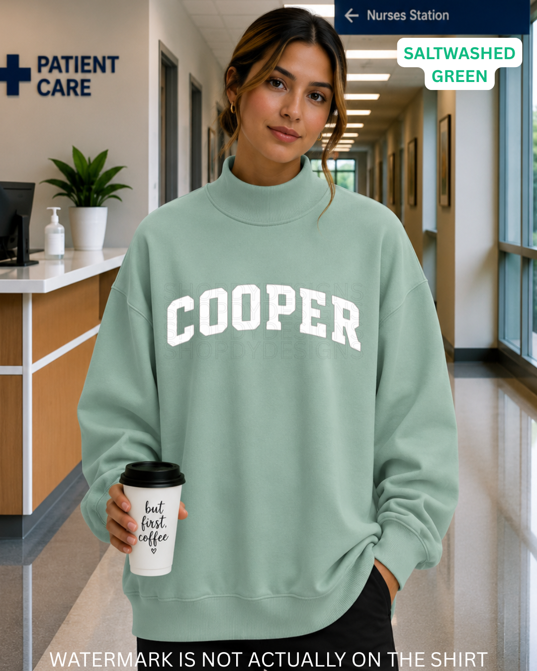 Cooper Varsity Mockneck Oversized Sweatshirt