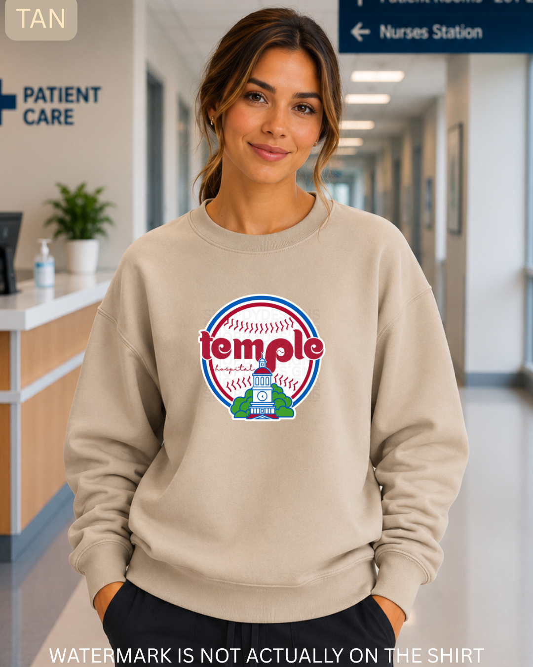 Temple Vintage Philadelphia Baseball Inspired City Hall T-Shirt, Crewneck Sweatshirt & Hoodie