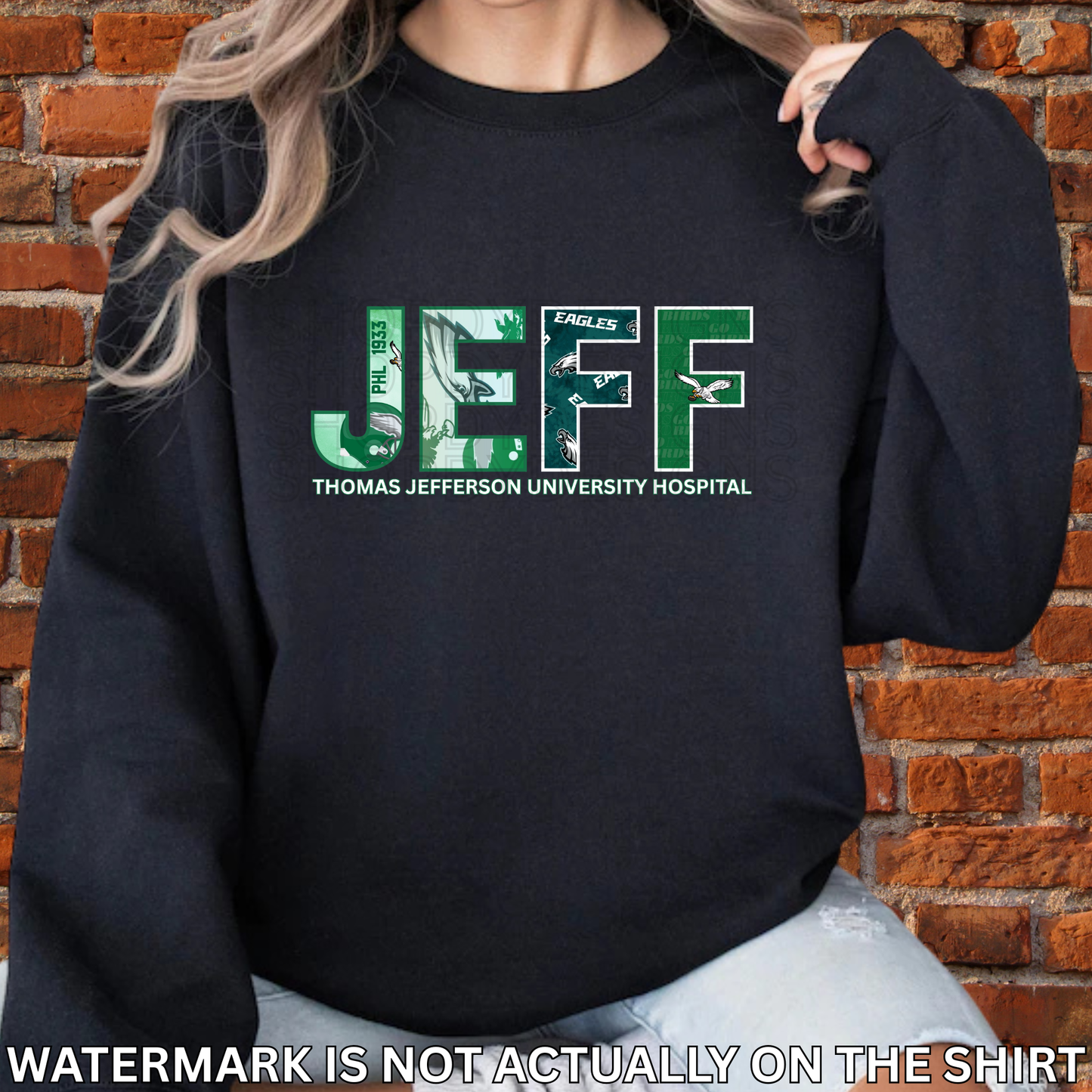 Jefferson Hospital “First Down” Philadelphia Football Inspired Shirt, Crewneck Sweatshirt, Hoodie| Healthcare Worker Apparel