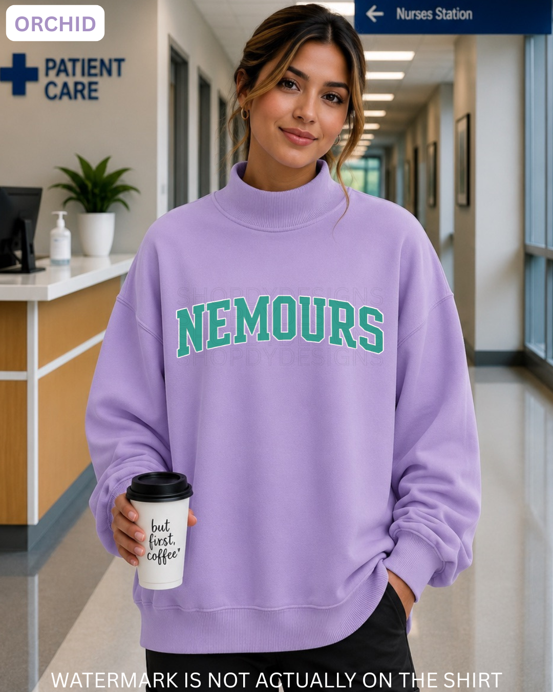 Nemours Varsity Mockneck Oversized Sweatshirt