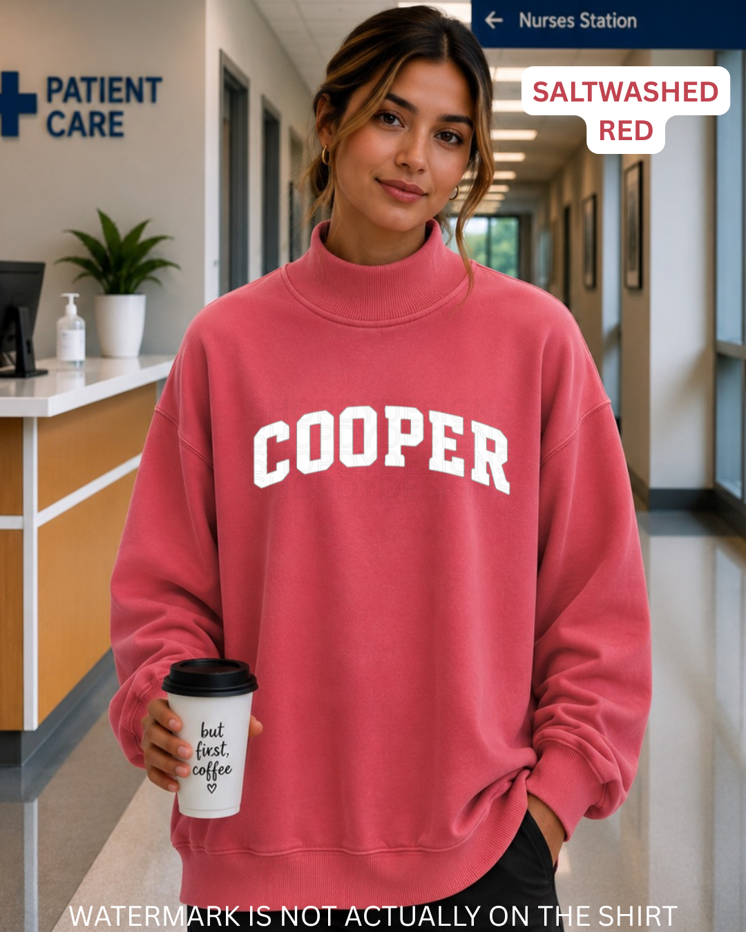 Cooper Varsity Mockneck Oversized Sweatshirt