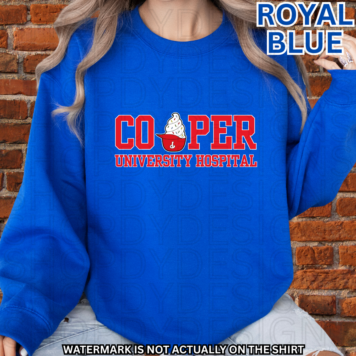 Cooper University Hospital Phillies Ice Cream Helmet Shirt, Crewneck Sweatshirt, Hoodie| Healthcare Worker Apparel