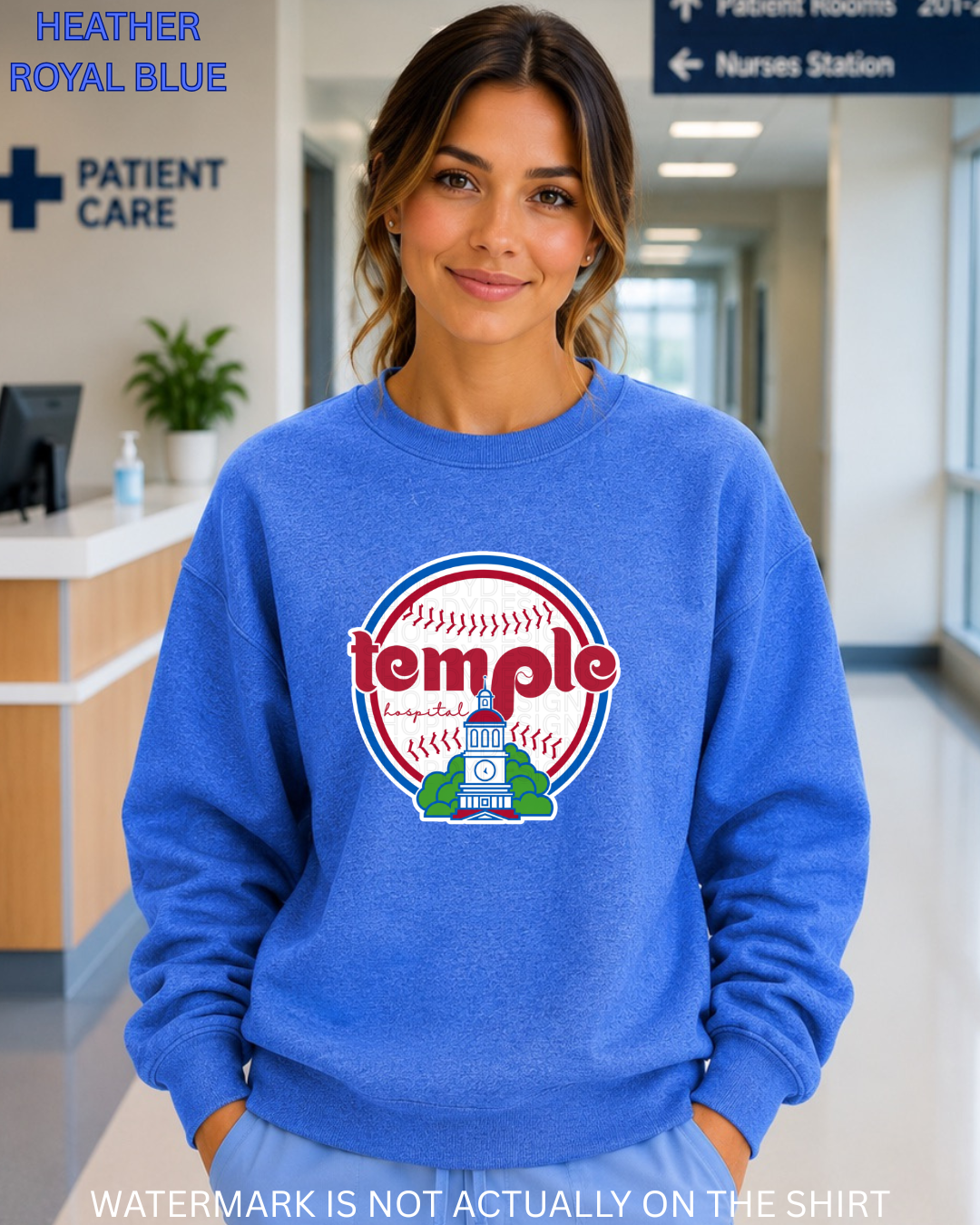 Temple Vintage Philadelphia Baseball Inspired City Hall T-Shirt, Crewneck Sweatshirt & Hoodie